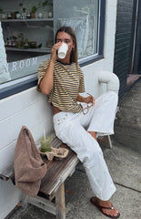 Alba Yellow Stripe Oversized Tee