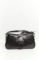 Bowie Black PU Shoulder Bag