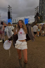 Belle White Ruffle Shorts