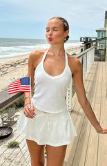 Dulcie White Micro Skort