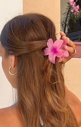 Frangipani Pink Flower Clip