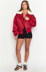 Lioness Carla Mulberry Puffer Jacket