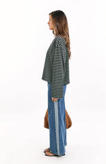 Lioness Bloom Forest Stripe Long Sleeve Top