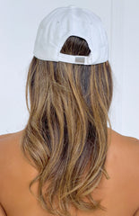 Liora Cream Embroidered Bow Baseball Cap