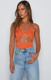 Scout Orange Crop Top
