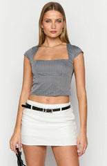 Zac White Linen Blend Skort