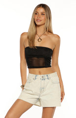 Annette Acid Wash Denim Shorts