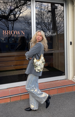 Chrome Cascade Gold Metallic Jeans