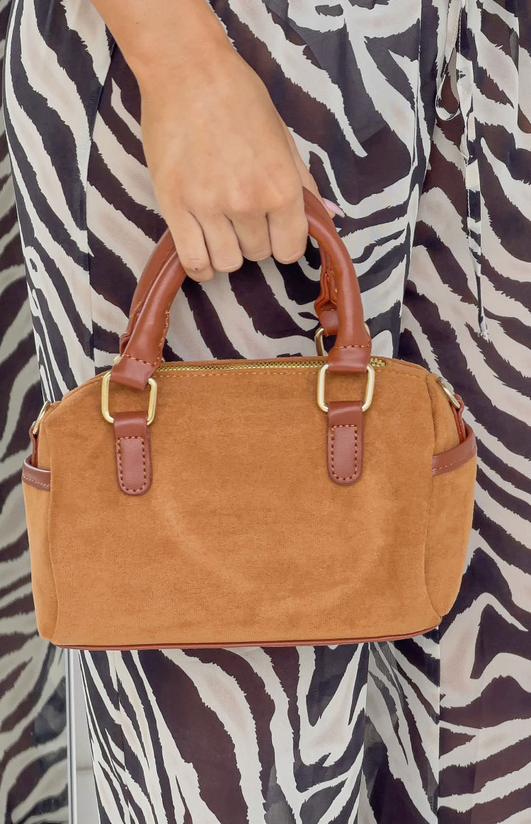 Ivyana Brown Suede Shoulder Bag