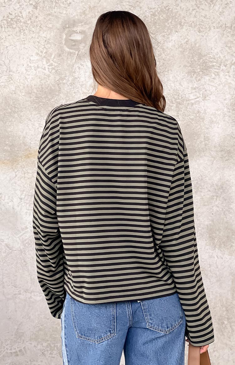 Lioness Bloom Forest Stripe Long Sleeve Top