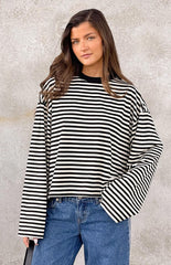 Lioness Bloom Onyx Stripe Long Sleeve Top