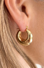 Naomie Gold Hoop Earrings