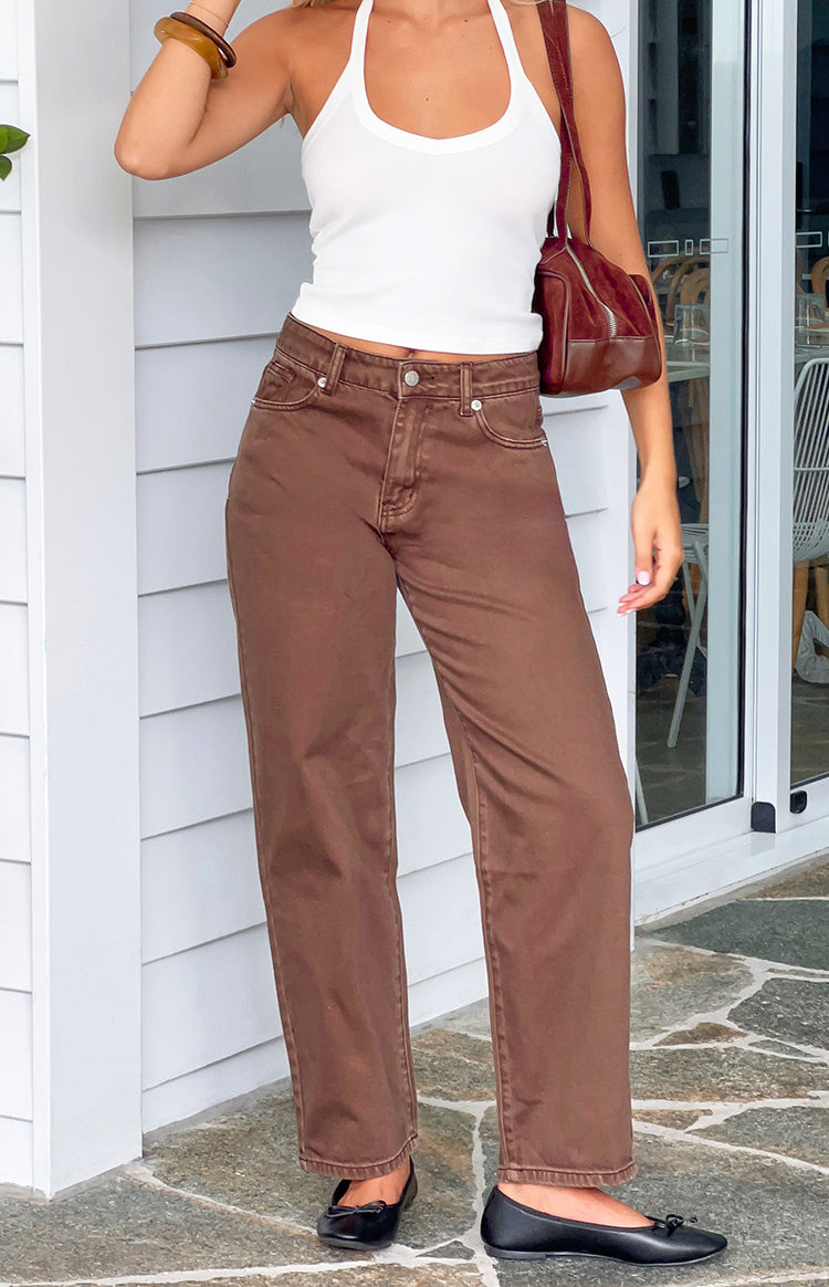 Valeria Brown Carrot Fit Jeans