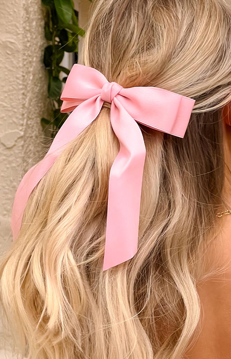 Whimsy Willow Pink Bow Hair Clip