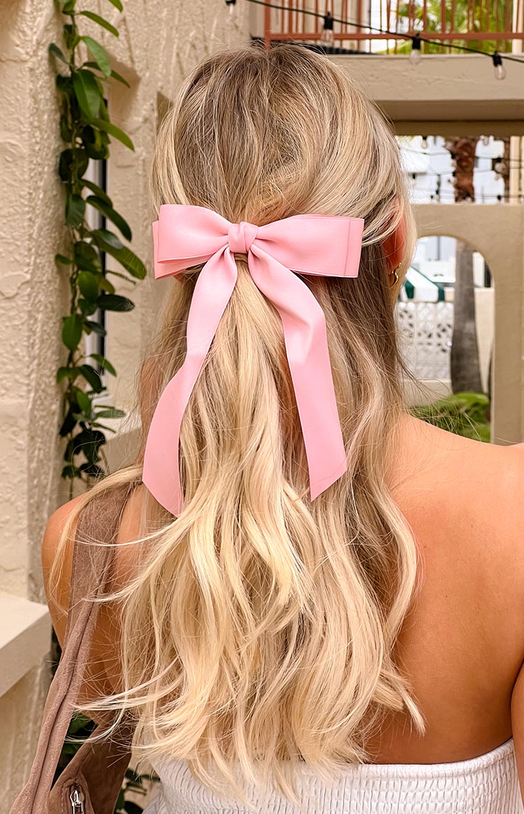 Whimsy Willow Pink Bow Hair Clip