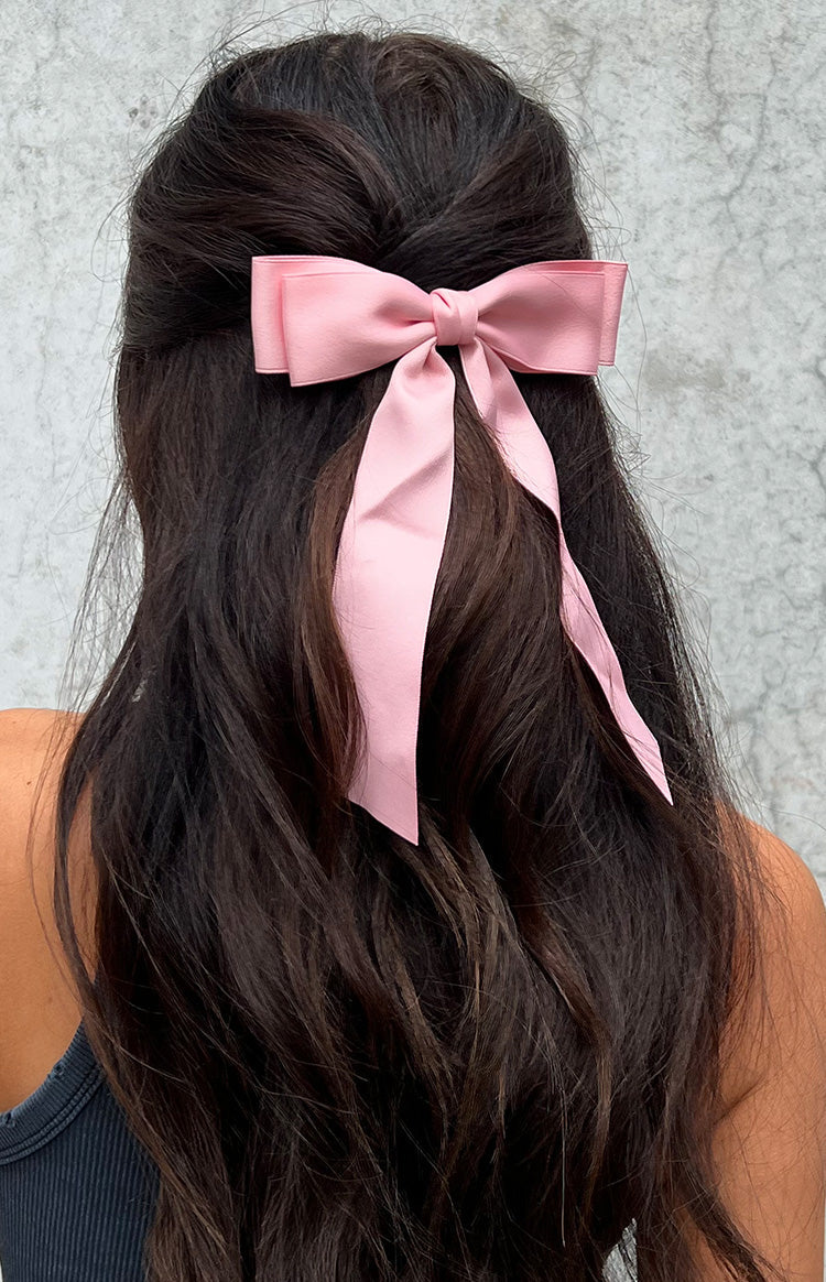 Whimsy Willow Pink Bow Hair Clip