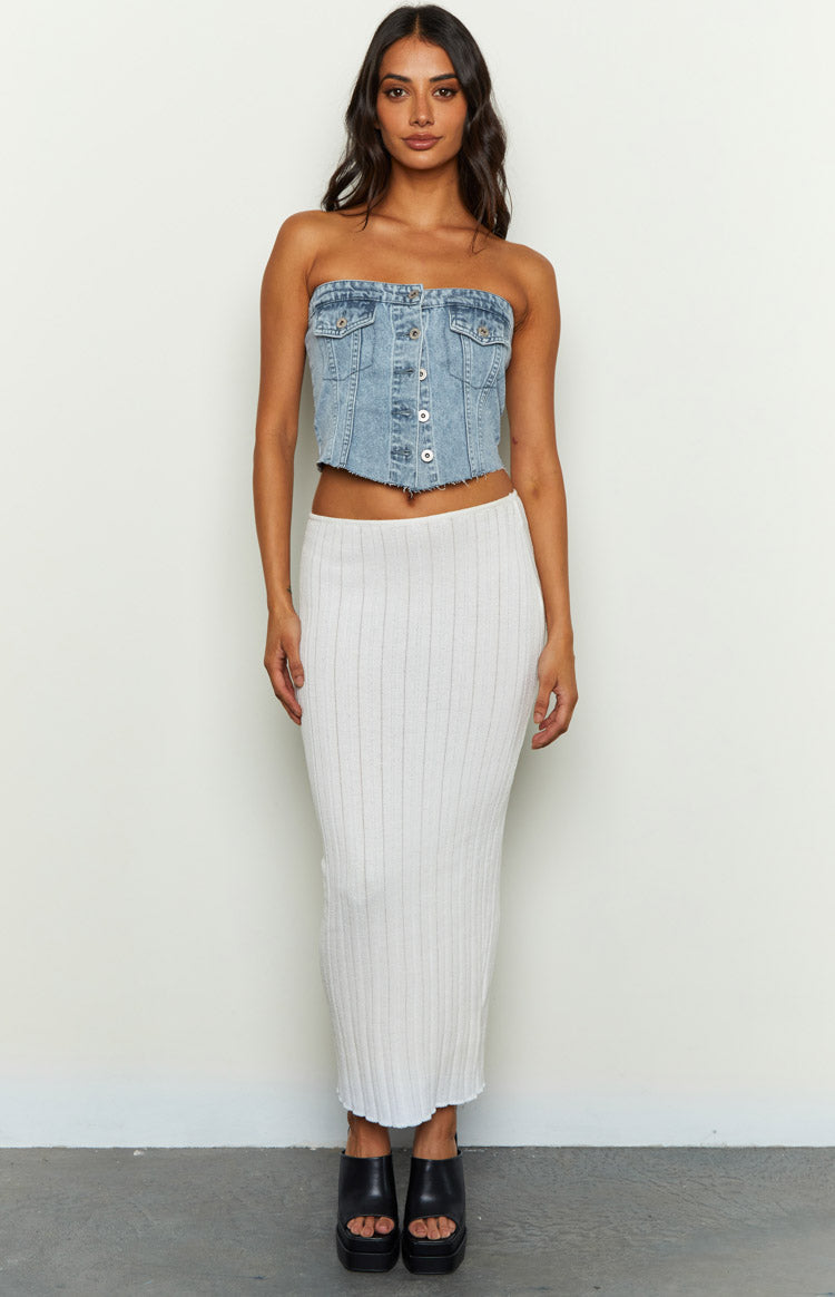 Wilma Denim Button Top