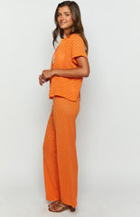 Zaida Orange Knit Pants
